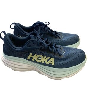 Hoka Bondi 8 Midnight Coastal Sky Navy Teal Running Shoes Men’s 9 / 8.5 UK
